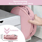 Bototack Cleaning Caddy with Handle, Cleaning Products Organiser, 17L Foldable Storage Basket, Cleaning Caddy Organiser, Portable Multi Cleaning Bucket Bag for Home, Garden (Pink)