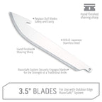 Outdoor Edge 3.5" RazorSafe Replacement Sharp-Point Knife Blades, 24 Piece Value Pack