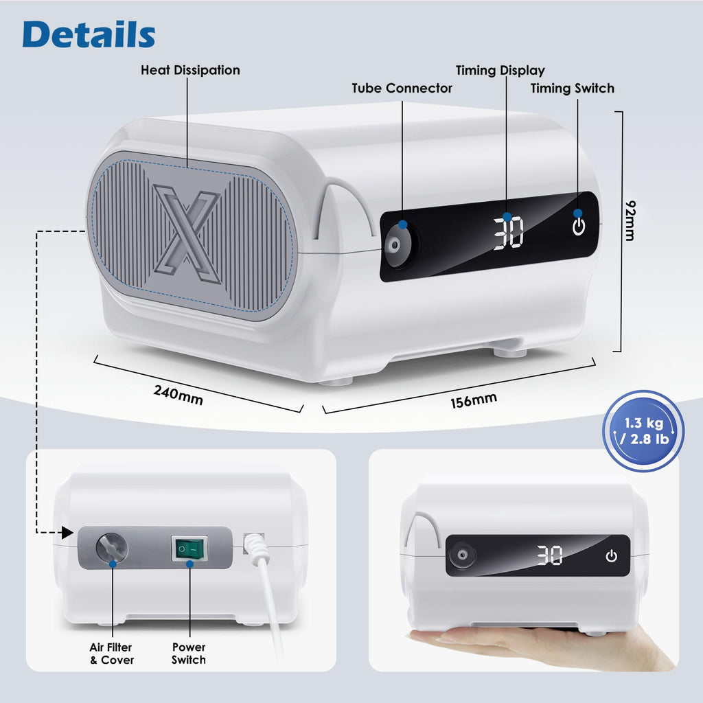 Smart Digital Display Nebulizer Machine for Adults and Kids, Compressor with Timing Function-0519-AUD-D77-K6