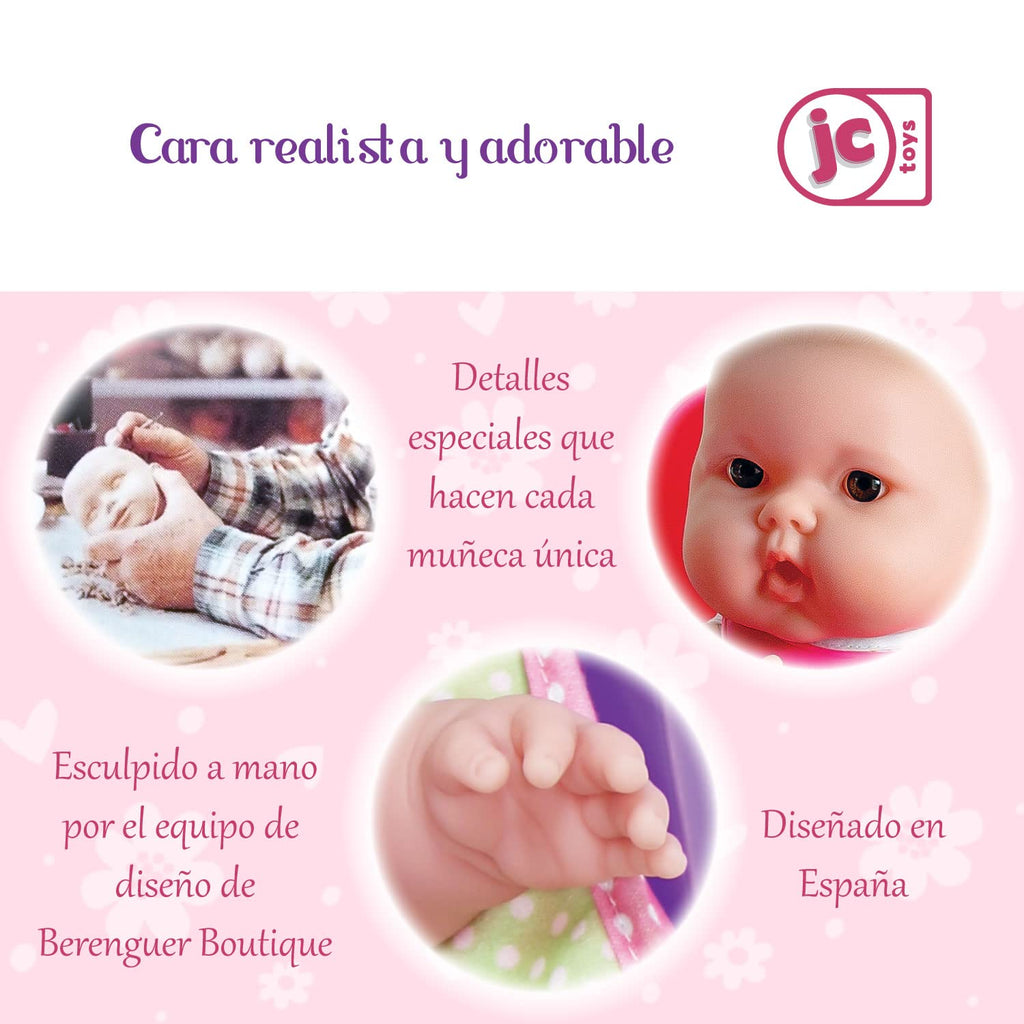 JC Toys - 14" Lots to Love Babies Doll and High Chair | Feeding Gift Set and Accessories | Posable & Waterproof | Ages 2+, Pink