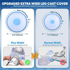 Fxdunjr Extra Wide Waterproof Leg Cast Cover for Shower with Non-Slip Bottom, Reusable Cast Protector for Walking Boot Surgery Bandage Wound, Shower Boot for Plus Size Adult [2026 Upgraded Reusable]