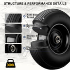4.00-6 Wheelbarrow Tires 13" Flat Free Solid Wheel Barrow Wheel Replacement