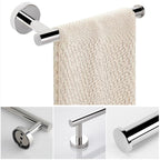 Sotuai 2-Piece Hand Towel Holder - 9" Modern Design Towel Ring, Thicken SUS 304 Stainless Steel Towel Holder for Bathroom Wall, Contemporary Hand Towel Rack - Chrome