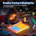 Geokay 16" Rechargeable LED Drawing Board with 9-Color Light Effects