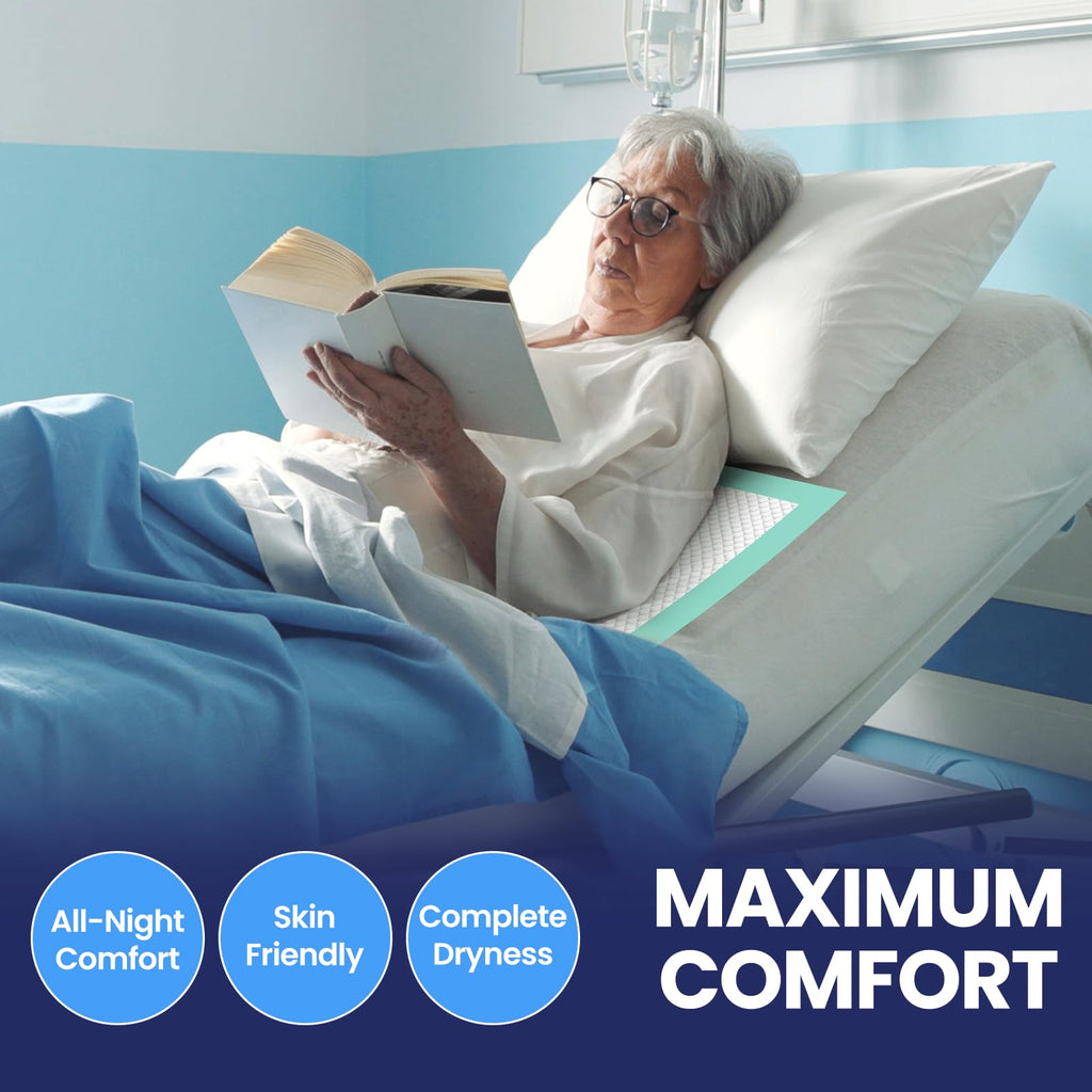 AOZITA 50-Pack Disposable Underpads 30" x 36" Incontinence Chux Pads Ultra Absorbency Protective Bed Pads, Heavy Duty Leakproof Absorbent Bed & Pee Pads for Adult, Senior, Kids and Pet
