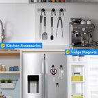 LOVIMAG Magnetic Hooks, 80lbs+ 2026 Cruise Cabin Ship Essentials Magnet Hook Heavy Duty Strong Magnets Refrigerator Fridge Hanging for Classroom Beach Vacation Kitchen Home Must Haves 5 Pcs (Black)