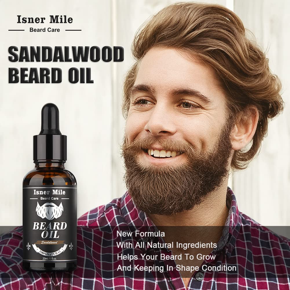 Beard Kit Birthday Gifts for Men Grooming & Care w/ Wash, Brush, Balm, Comb