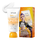 Anua, Zero-Cast Moisturizing Sunscreen SPF 50, Glow Natural Sunscreen for face, No White Cast, Hyaluronic Acid, Niacinamide, Oil-Free, KPop Demon Hunters, Korean Skincare, 1.69 fl oz