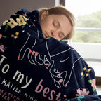 Best Friend Birthday Gifts for Women, Bestie Blanket Blue, 60" x 50"