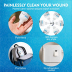HTLARY Skin and Wound Cleanser 0.9% Saline Solution. Formulated to Manage cuts, abrasions, and Minor Burns While Providing Gentle Hydration and Preparation for Absorbent dressings