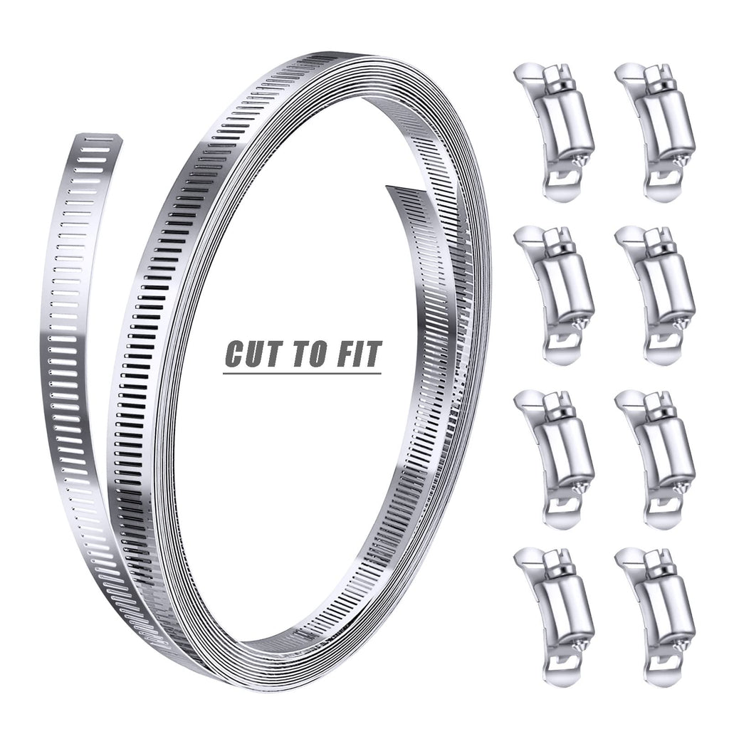Steelsoft Stainless Steel Worm Gear Hose Clamp Assortment Kit, Cut-To-Fit