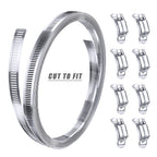 Steelsoft Stainless Steel Worm Gear Hose Clamp Assortment Kit, Cut-To-Fit