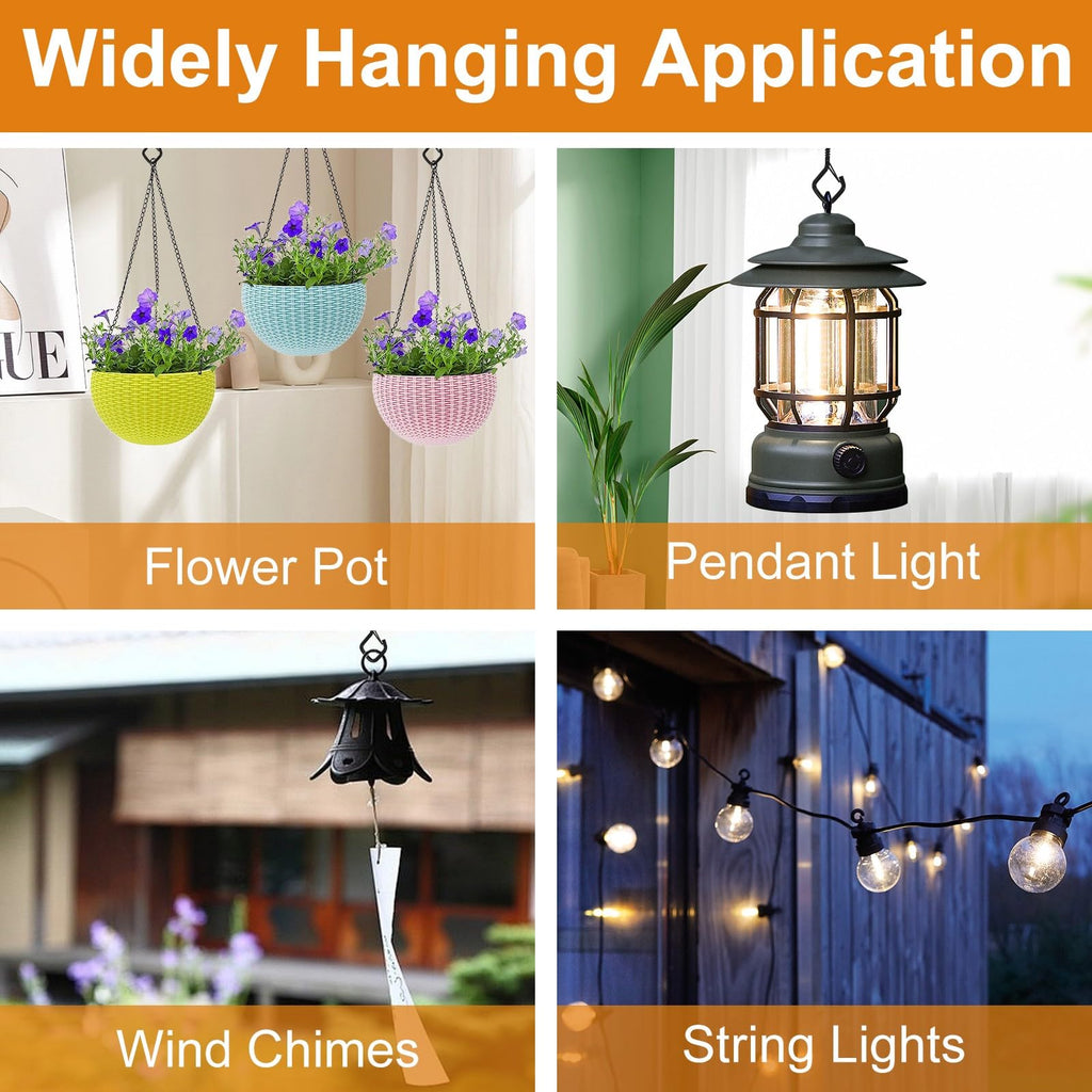 42 PCS Screw Hooks for Outdoor String Lights, Patio Wall Ceilling Eye Hook