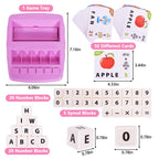 Educational Toys for Kids Ages 3-8, Matching Letter Spelling Game ABC Learning, learning toys for 4-7 year old girls ,Birthday Party Gifts Easter Basket Stuffer for 3 4 5 6 7 8 Year Olds Girls Pink