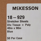 McKesson Drape Sheets [50 Count] Disposable Stretcher Sheet for Bed, Massage, Exam, Medical, Tissue/Poly, Latex-Free, 40 x 90 in, Blue