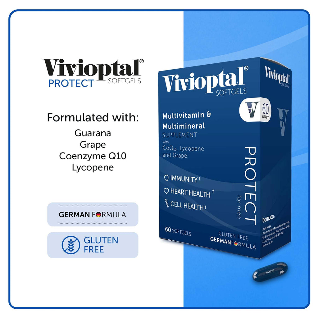 Vivioptal for Men, 60 Softgels + Vivioptal Women, 90 Softgels, Multivitamin & Multimineral, Gluten Free, German Formula