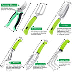 84 PCS Garden Tools Set,10pcs Succulent Tools Set Included 6pcs Large Heavy Duty Aluminum Gardening Hand Tools 12.5IN with Garden Tool Bag,Gloves Sprayer etc.Gardening Gifts for Men Women Garden Gifts