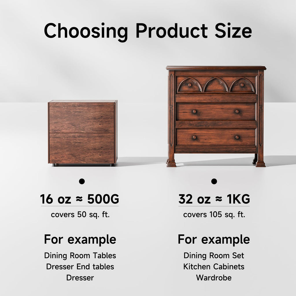 MOLLOR Wood Stain, 16 Oz Water Based Wood Stain and Sealer in One - No Priming, No Top Coat Required, Fast Drying|Low Odor|Non-Toxic, Perfect for Indoor and Outdoor Furniture (Transparent with Tools)