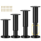 Wlrrcwdttc 4 Pcs Metal Adjustable Furniture Legs 4.72-7.87 inch, Adjustable Cabinet Legs for Sofa/Bed/Chair/Couch/Dresser/Table,Heavy Duty Bed Replacement Support Legs for Bed Frame/Bed Center Slat