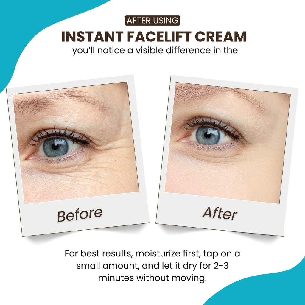 Instantly Ageless - Instant Face Lift Cream - Skin Care Anti Aging Face Cream - Wrinkle Tightener - Eye Cream For Puffiness and Bags Under Eyes - (2 BOXES)