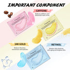 Onespring Eye Masks (24 Pairs) - Gifts for Her - Caffeine, 24K Gold and Retinol Under Eye Patches for Puffy Eyes, Dark Circles & Fine Lines, Bachelorette Party Favors, Birthday, Easter Basket Stuffers