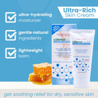 Cutemol Emollient Moisturizer for Sensitive Skin - Serious Moisturizing Cream for Damaged Skin Recovery - Fragrance Free Hydration for Cracked Hands & Feet, Eczema, Psoriasis & Dry Skin (2.75 oz)