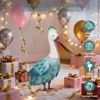 Kircust Pelican Statue Outdoor Bird Sculptures Home Decor Pond Ornaments Metal Yard Art Sculptures for Backyard Porch Patio Pond Decorations