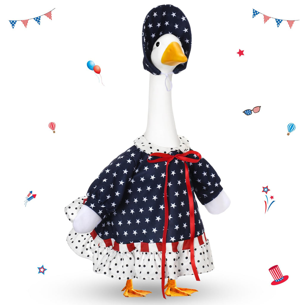 Yeyeplum Veterans Day Goose Outfits for 23'' American Flag Goose Clothes