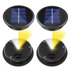 4 Pack Replacement Solar Light Parts for Lantern Solar Light Replacement Tops Waterproof LED Replacement for Outdoor Lanterns 2 Colors(Top 3.34 Inch, Bottom 2.83 Inch)
