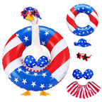 Jovoria 4th of July Patriotic Porch Goose Outfits for 23 Inch Lawn Statue