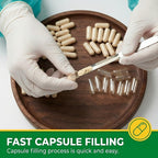 FUMMANY Size 00 Vegan Empty Pill Capsules -1000 Count Clear Veggie Vegetarian Capsule Filling Vitamin Powders for DIY Supplements