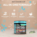 Clean Nutra Cortisol Supplements For Women | Maca Root Ashwagandha Cortisol Detox Manager Reducer + Slippery Elm Fenugreek Lions Mane Shilajit Rhodiola Sea Moss Tongkat Ali Cordyceps Ginseng Beet Root