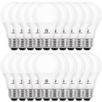 E ENERGETIC LIGHTING Dimmable LED Light Bulbs, 60W Equivalent, Daylight 5000K, 8W 800 Lumens LED Bulbs, E26 Base Standard Light Bulbs, ETL Listed, 20 Packs