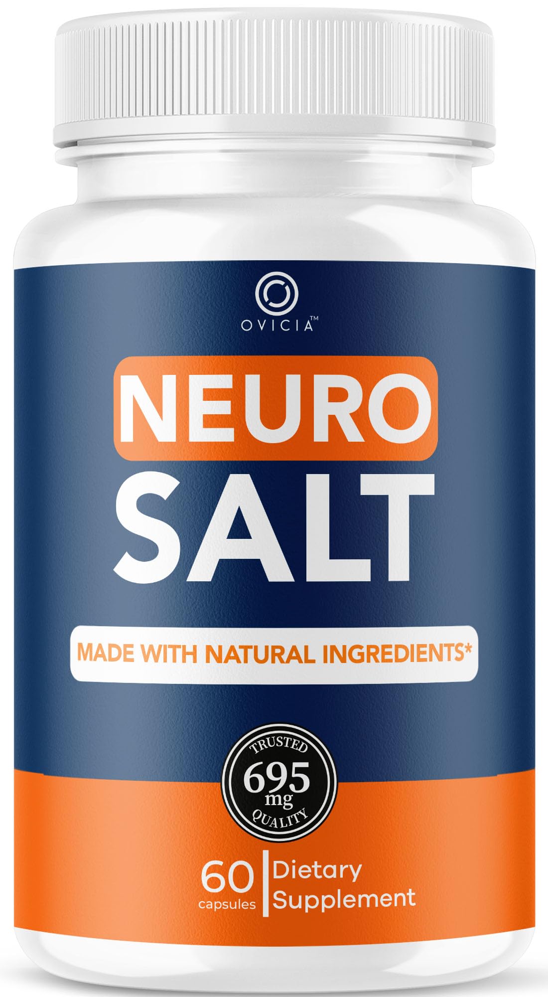 Neuro Salt Capsules - Official NeuroSalt Pills Advanced Premium Formula Support Maximum Strength, All Natural Ingredients Vitamins for Overall Health & Wellness, 60 Capsules for 1 Month