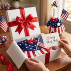 Spoilu 4th of July Porch Goose Outfit for 23 Inch Lawn Statue