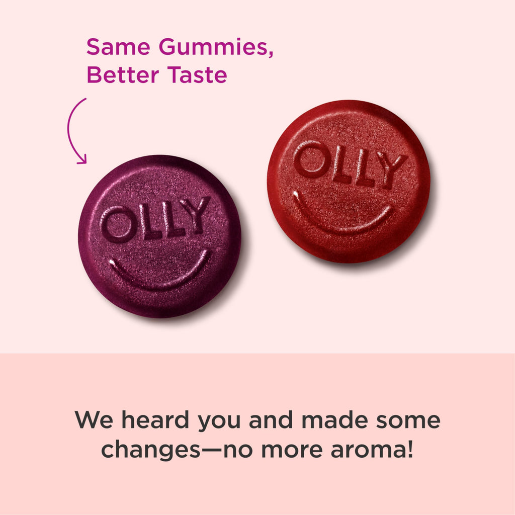 OLLY Men's Multivitamin Gummy, Immune Support, Vitamins A, C, D, E, B, Lycopene, Zinc, BlackBerry, 60 Day Supply - 120 Count