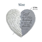 Let's Make Memories Personalized Memorial Garden Stone - Sympathy - Loss of Loved One - Condolences - Indoor/Outdoor - Durable Resin - 3D Wings of Love - Your Wings