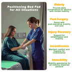 LARXREHY Positioning Bed Pad with Handles - Quick Drying Bed Pads with 8 Reinforced Handles, Washable Waterproof Reusable Pads for Elderly, Bedridden, Turning, Lifting, Transferring 34" × 52"