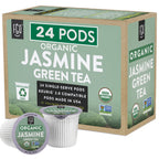 Organic Jasmine Tea K-Cup Pods, 24 Pods by FGO - Keurig Compatible - Naturally Occurring Caffeine, Premium Jasmine Green Tea is USDA Organic, Non-GMO, & Recyclable