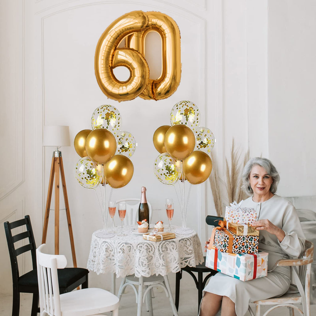 ROYUYE 10 Sets of Balloon Stands for Table Balloon Stand Allowing Balloons To Float Without Helium Tank Balloon Holder Decorations for Birthday Party Wedding Festival Christmas