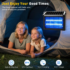 Solar Bug Zapper Outdoor, 4500V Solar Mosquito Zapper Outdoor Waterproof, 1/2 Acre Coverage Rechargeable Electric Fly Zapper, Cordless Portable Mosquito Traps for Backyard, Patio, Camping, Indoor