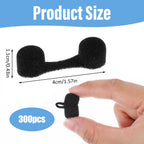 Dimeho 300 Pieces Nose Plug Filter Disposable Nose Dust Filters Bulk Sponge Nostril Filters for Spray Tanning Welding Dust Allergies DustConstruction Areas (Black)