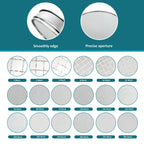 LVDALAB 304 Stainless Steel Mesh Lab Sieve, 2400 Mesh(0.005mm) Aperture Test Sieve, 7.9Inch(20cm) Diameter Economy Standard Analysis Sample Test Sieves for Industrial Laboratory Homes