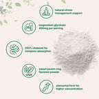 Magnesium Powder, 12oz (56 Servings) | Magnesium Glycinate Powder | Sweet Peach Ring Flavored | Sleep, Muscle, Heart & Nerve Health Support | Easily Absorbed | Non-GMO, Vegan, Sugar Free