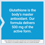Life Extension Glutathione 500 mg – Glutathione Capsules, Antioxidant Supplement, Oxidative Stress, Active Reduced Form – Gluten-Free, Non-GMO, Vegetarian – 60 Capsules
