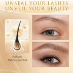 Eyelash Growth Serum – 15 Plant Extracts for Longer, Denser & Robust Lashes, Boosts Natural Lash Development, Enhances Natural Beauty, Hypoallergenic & Oil Free(Bright Gold)