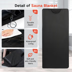 RRGFB Infrared Sauna Blanket for Home, Low EMF Carbon Crystal Heating, Portable Dry Sauna Bag for Relaxation, Detoxification, 5.9ft×2.6ft, Sleeveless
