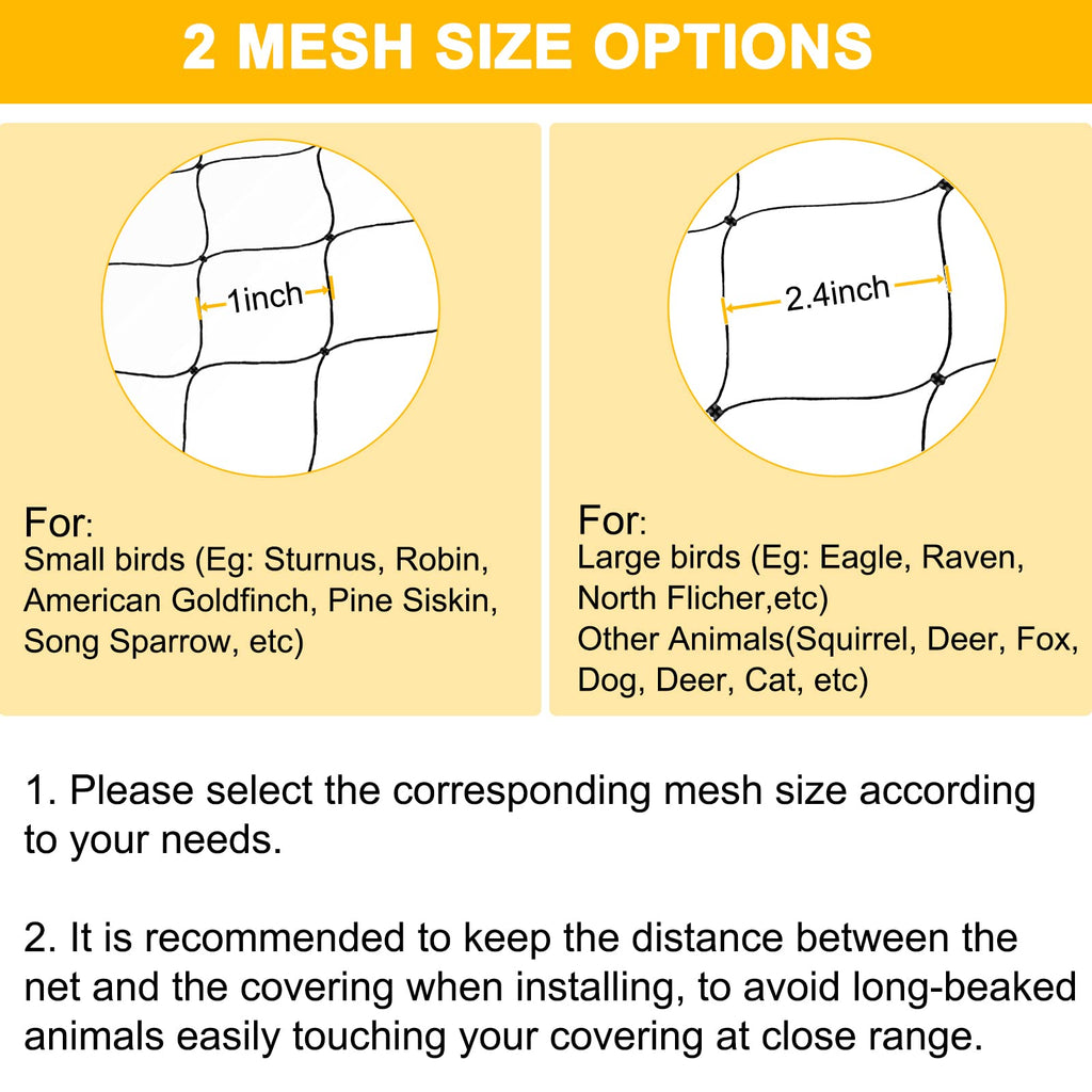 BSTPCOO 2.4" Mesh Bird Netting for Chicken Coop 50'x50', Poultry Netting