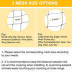 BSTPCOO 2.4" Mesh Bird Netting for Chicken Coop 50'x50', Poultry Netting