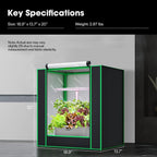 VIVOSUN Small Grow Tent for Aerogarden 20"x14"x21" Mylar Tent